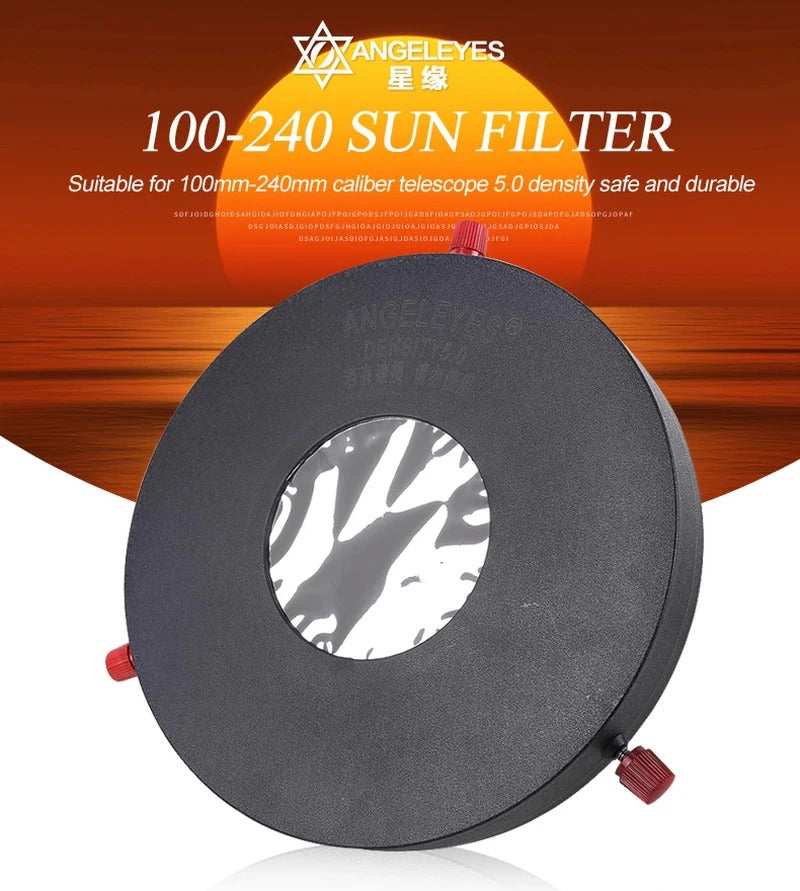 Adjustable Solar Filter for Telescopes 100-240mm diameter