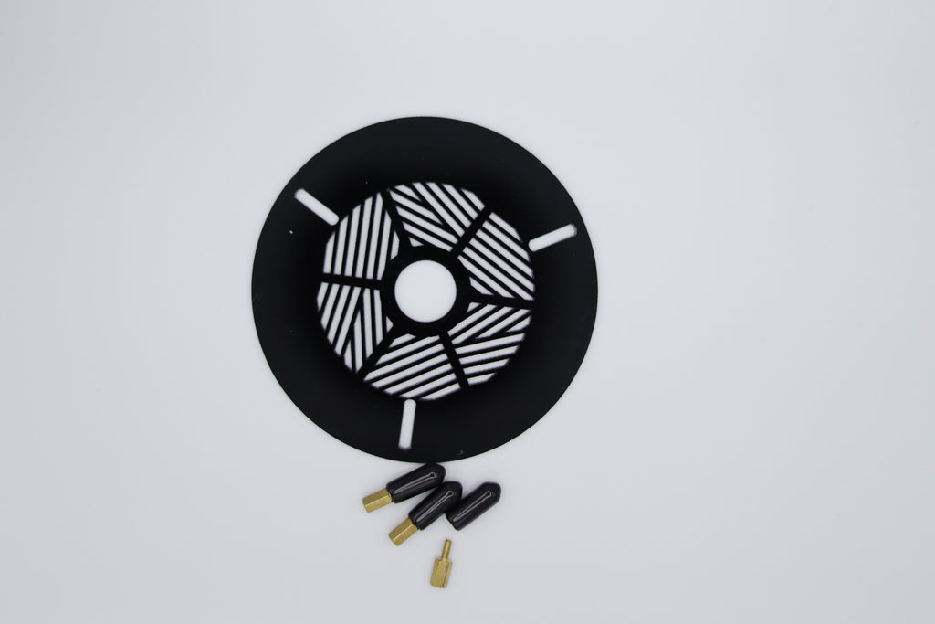 High Precision Tri-Bahtinov mask, laser-cut acrylic, by Johannes Scientific