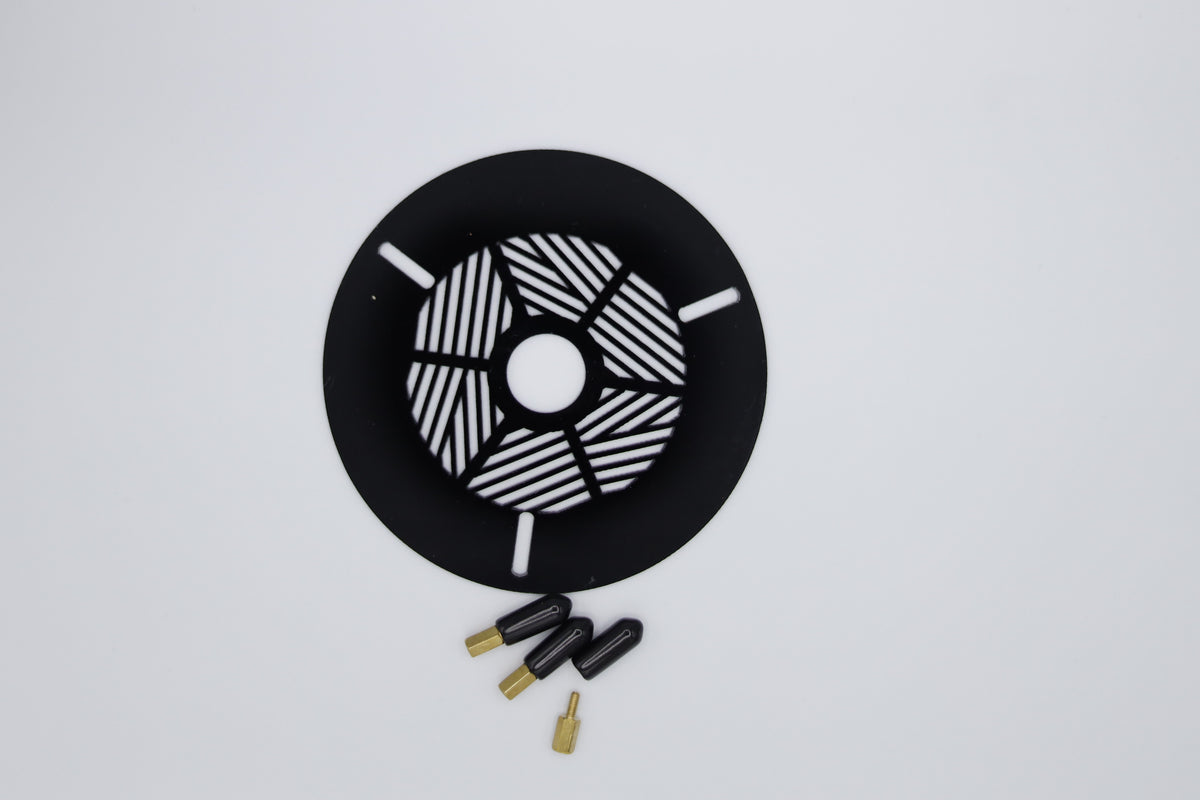 High Precision Tri-Bahtinov mask, laser-cut acrylic, by Johannes Scientific