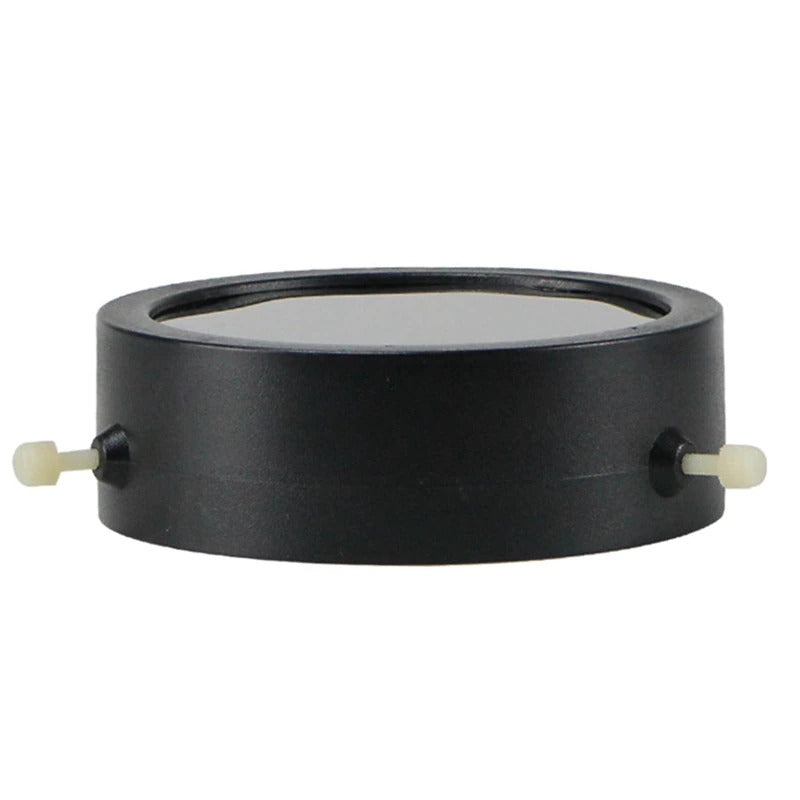 Front-mounted solar filter for telescopes and telephoto lenses