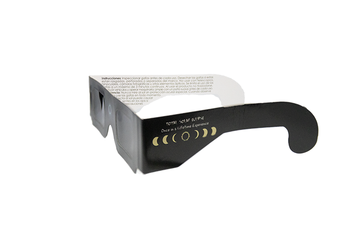 Paper solar eclipse glasses for safe naked-eye sun viewing